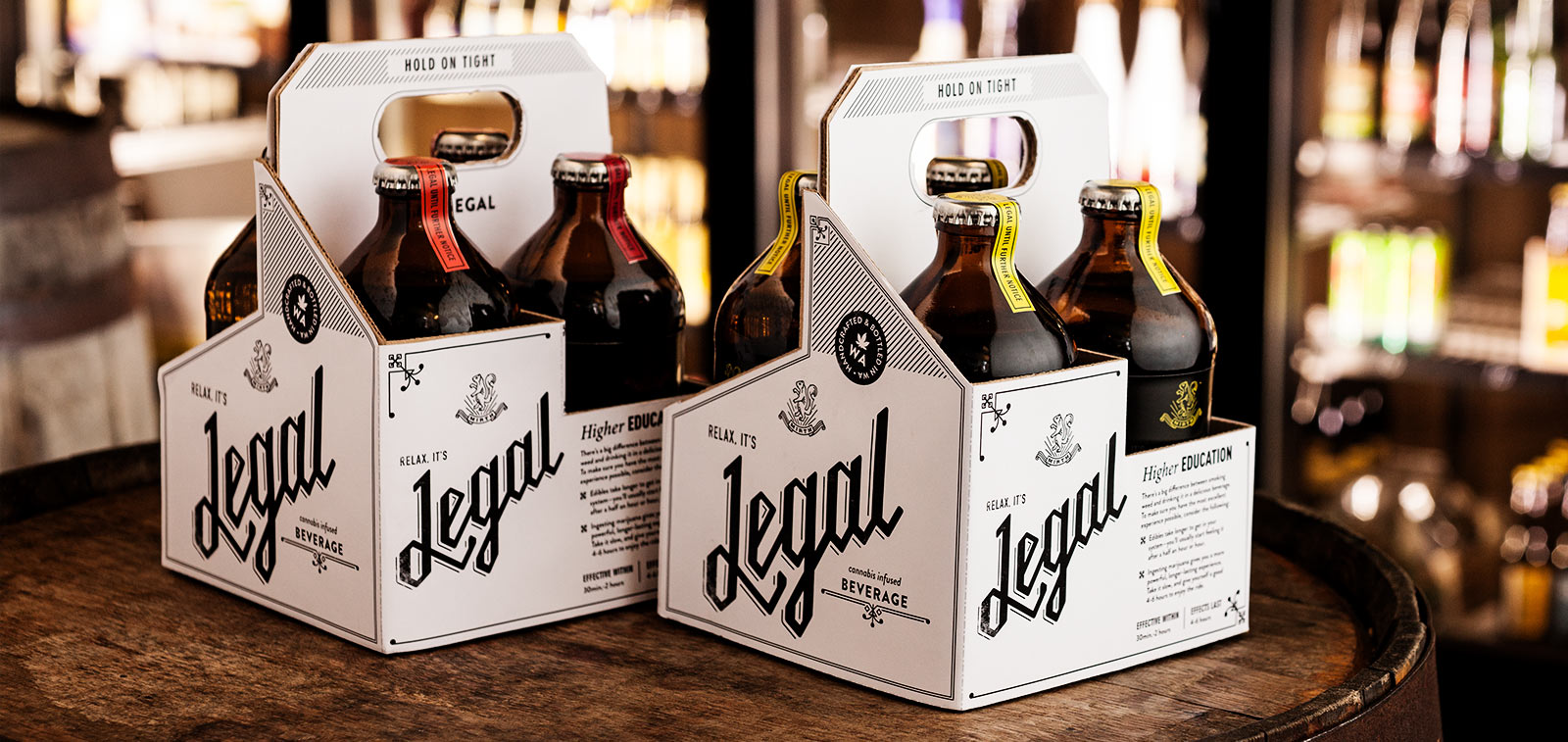 Legal Sparkling Tonic four-pack, cannabis-infused beverages